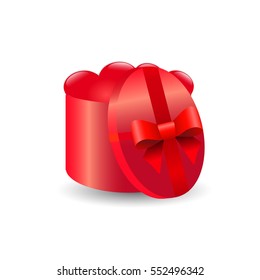 Gift box with hearts for Valentine's Day
