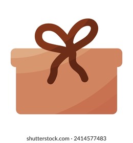 gift box for holiday chocolate day color icon element vector illustration