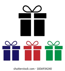 vector de icono de caja de regalo