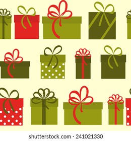 Gift Box Holiday Seamless Pattern Background Vector Illustration