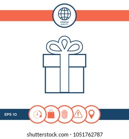 Gift box icon.