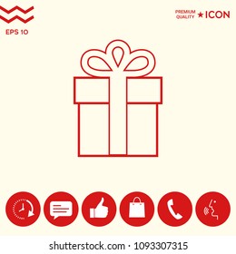 Gift box icon.