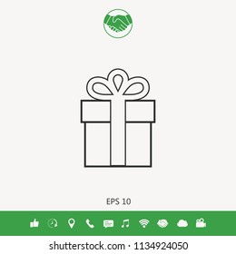 Gift box icon.
