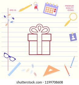 Gift box icon.