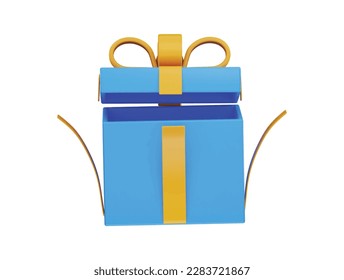 gift box icon 3d rendering vector illustration