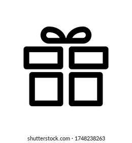 Icono de la caja de regalo. Símbolo de regalo abstracto. Ilustración vectorial.