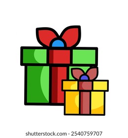 gift box icon. birthday gift city. Gift box for holidays. Abstract Gift Box Collection Set logo Design Vector Icon Symbol Illustration. Vector Illustration. Vector Graphics
