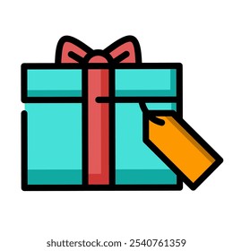 gift box icon. birthday gift city. Gift box for holidays. in blue. discount label. Abstract Gift Box Collection Set logo Design Vector Icon Symbol Illustration. Vector Illustration. Vector Graphics