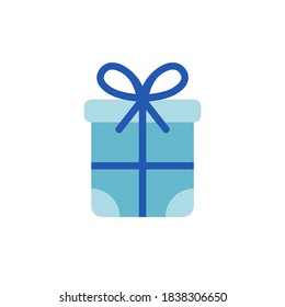 Gift box icon. Birthday present vector illustration. Good for logo, decoration, ornament, symbol