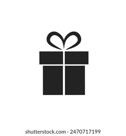 gift box icon, birthday present gift vector 