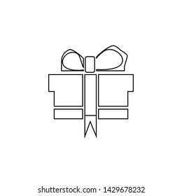 Gift box icon. Birthday sign