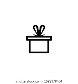 Gift box icon. Birthday symbol. Logo design element