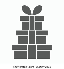 Geschenkbox-Symbol, Geburtstagsvektor