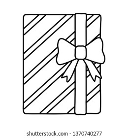 gift box icon black and white