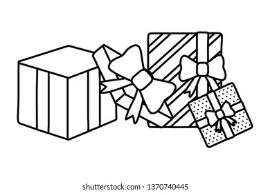 gift box icon black and white