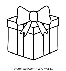 gift box icon black and white