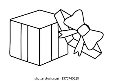 gift box icon black and white