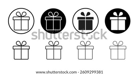 Gift box icon Black and white logo