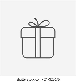 gift box icon with bow.
