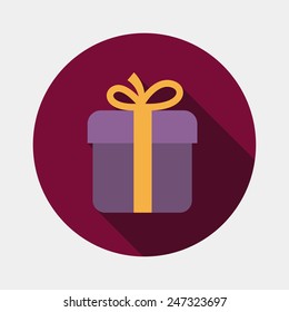 gift box icon with bow.