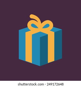 gift box icon with bow.