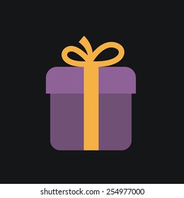 gift box icon with bow.