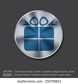 gift box icon with a bow. holiday or celebration