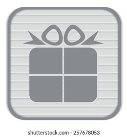 gift box icon with a bow. holiday or celebration