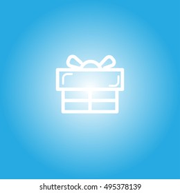 gift box icon for celebration time, vector, illustration