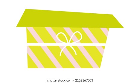 Gift box icon Childish Design. Vector illustration
