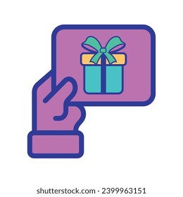 Gift box icon Christmas present Vector illustration
