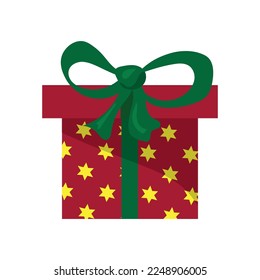 Un icono de la caja de regalo, un regalo colorido con una cinta 