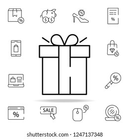 gift box icon. cyber monday icons universal set for web and mobile