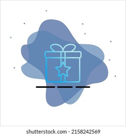 Gift Box Icon Design, With Background