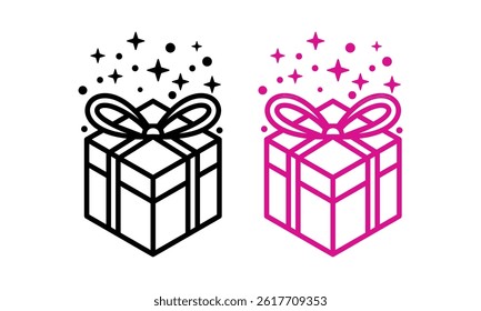 Gift box icon design isolated vector template