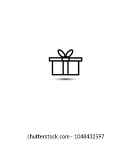  gift box icon design outline vector