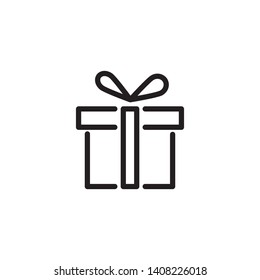 Gift Box icon design template. Trendy style, vector eps 10