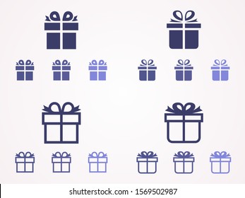 Gift Box Icon Design Template. Trendy Style, Vector Eps 10