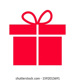 Gift Box icon design template. vector sign isolated on white background illustration for graphic and web design.