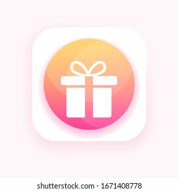 Plantilla de diseño de iconos de cuadro de regalo.vectorial
