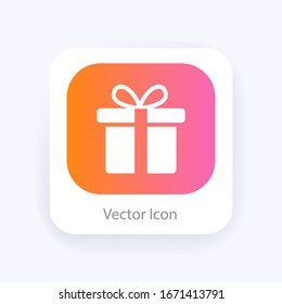 Gift Box icon design template. vector