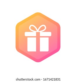 Gift Box icon design template. vector