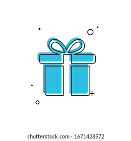 Geschenkbox-Symboldesign-Vorlage.Vektorillustration