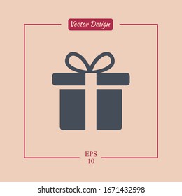 Gift Box icon design template. vector