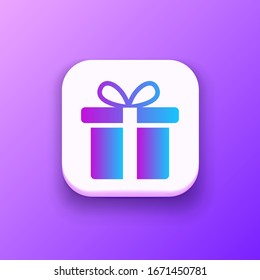 Gift Box icon design template. vector