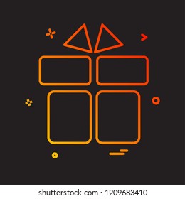 Gift box icon design vector