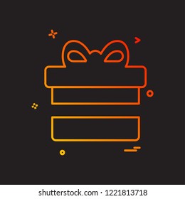 Gift box icon design vector