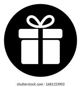 Gift box icon design. Vector present symbol isolated on white background