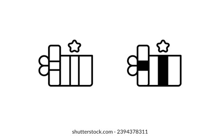 Gift Box icon design with white background stock illustration
