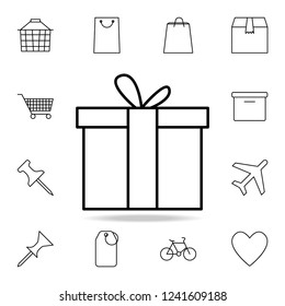 gift box icon. Detailed set of simple icons. Premium graphic design. One of the collection icons for websites, web design, mobile app